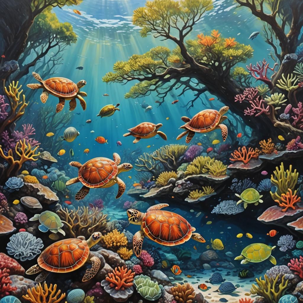 Ocean Turtles and Coral Reef Conservation: Gurney Style