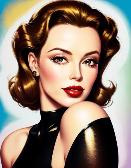 Kylie Minogue as 1940s Pin-Up Girl