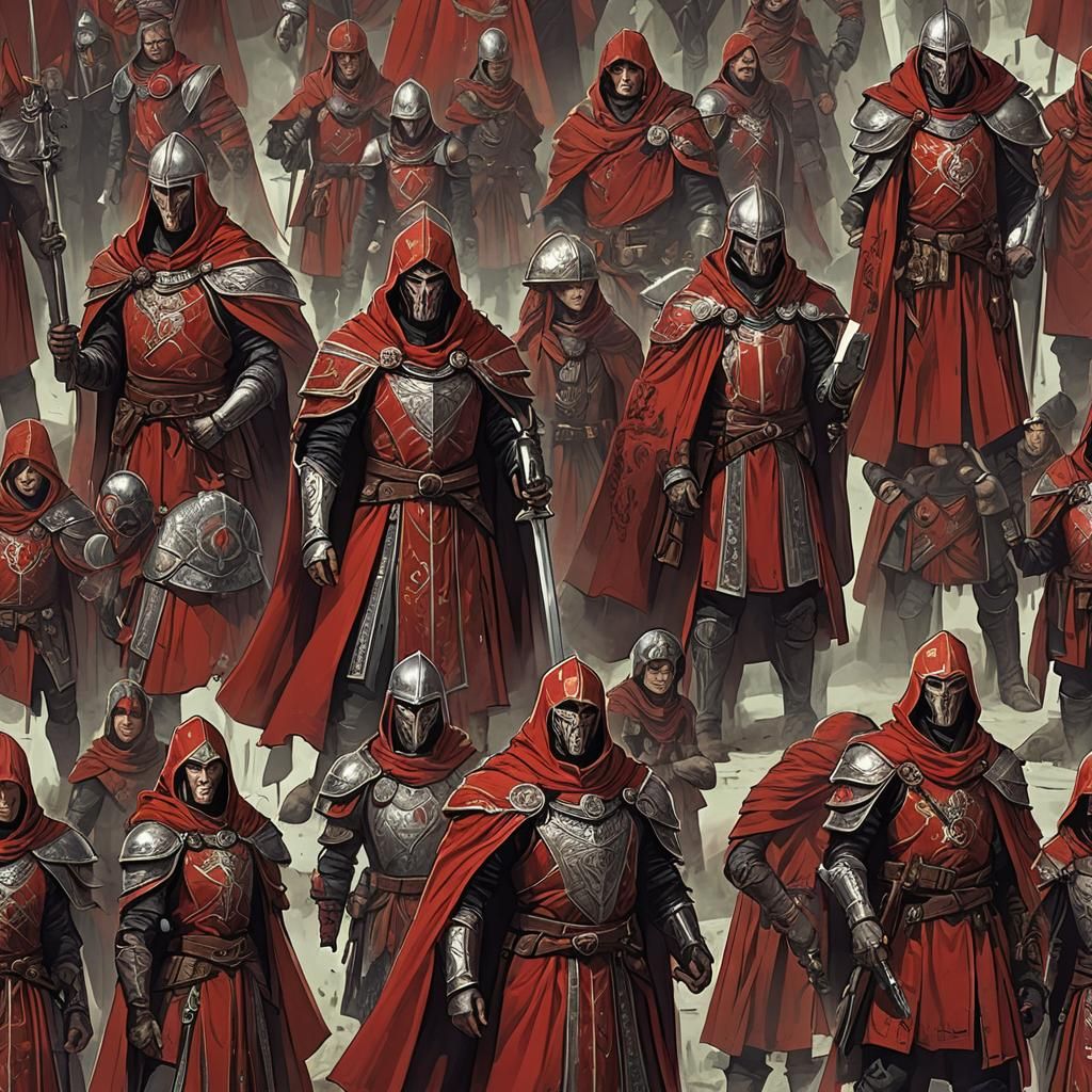 Aurii Faction of Veridonia: Crimson Cloaked Warriors