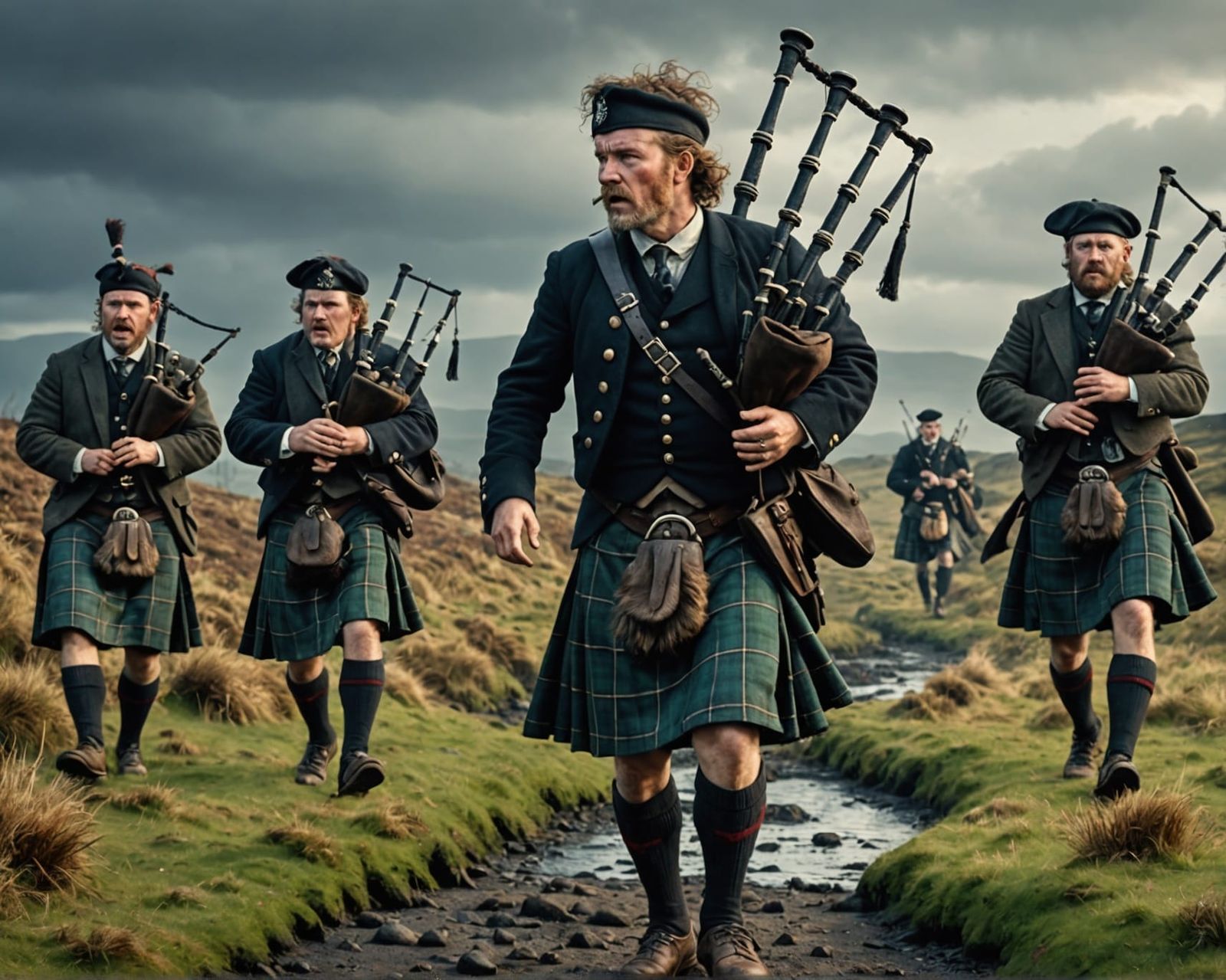 Drunk Clansman Plays Haggis Bagpipes in 3D