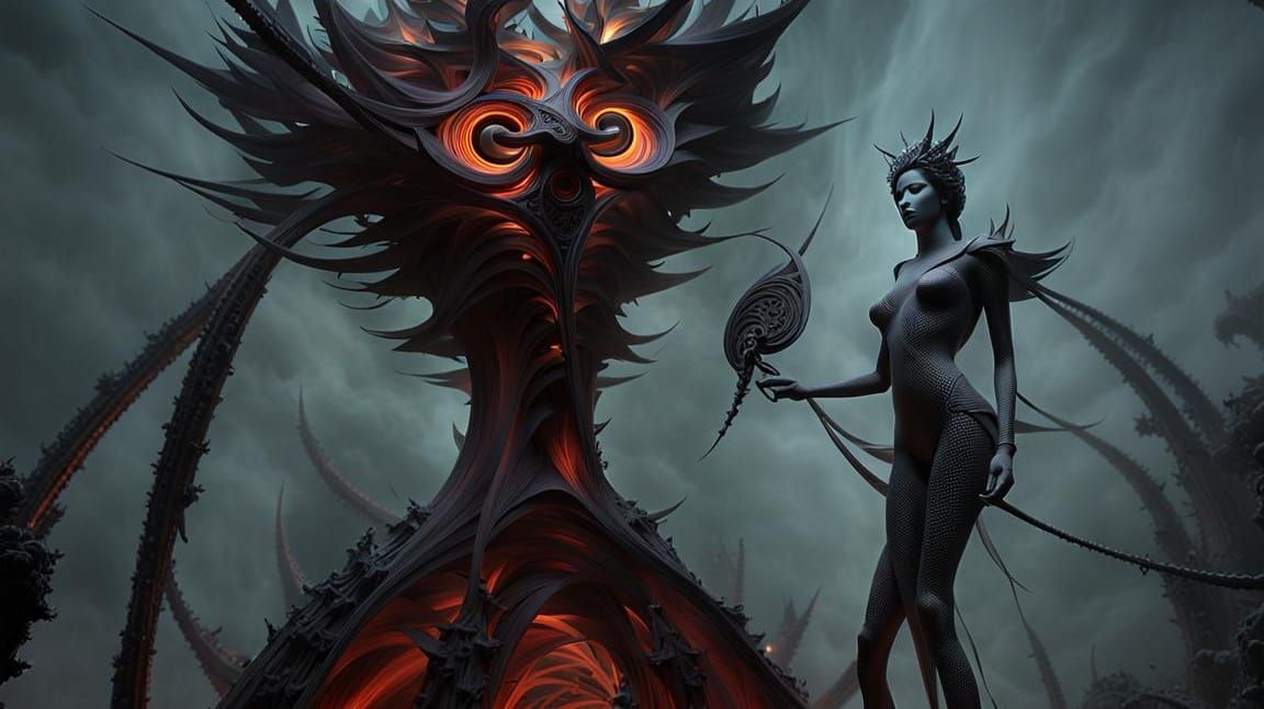 Luminous Ribbons in a Celtic, Tamayo-Inspired Style