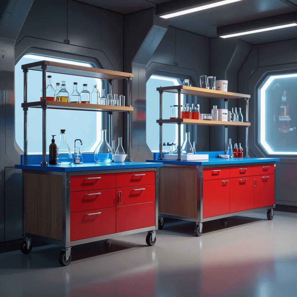Modern Laboratory Carts in Futuristic Style