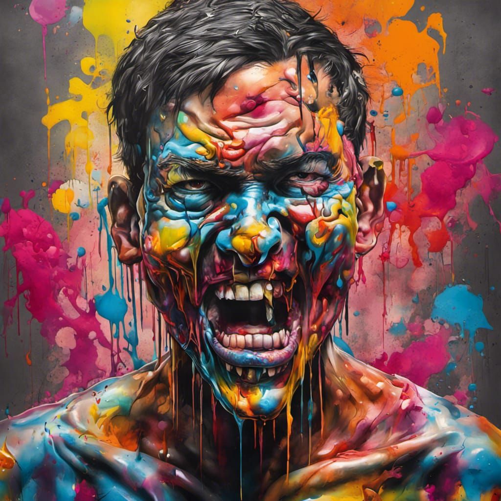 Graffiti Art: Man Eaten by Love