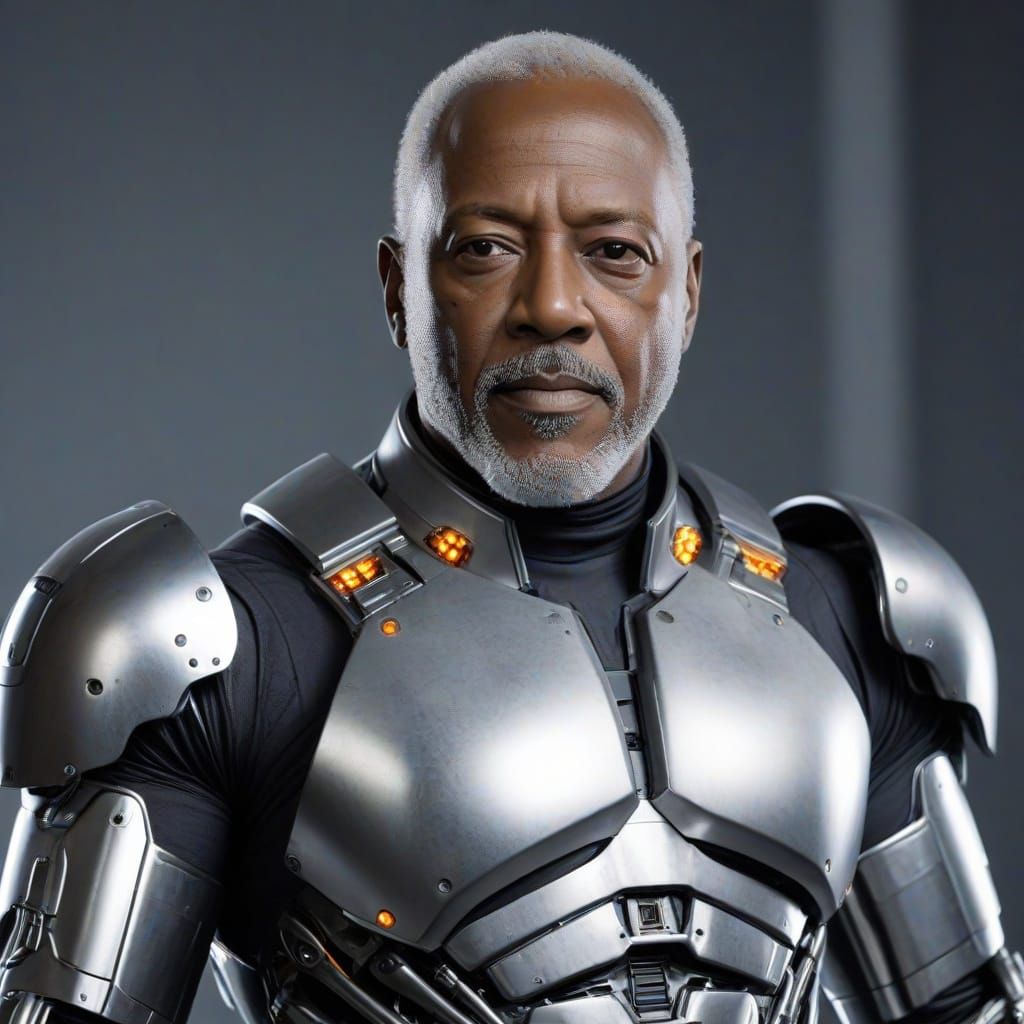 Cyborg Shaft Richard Roundtree in Futuristic City