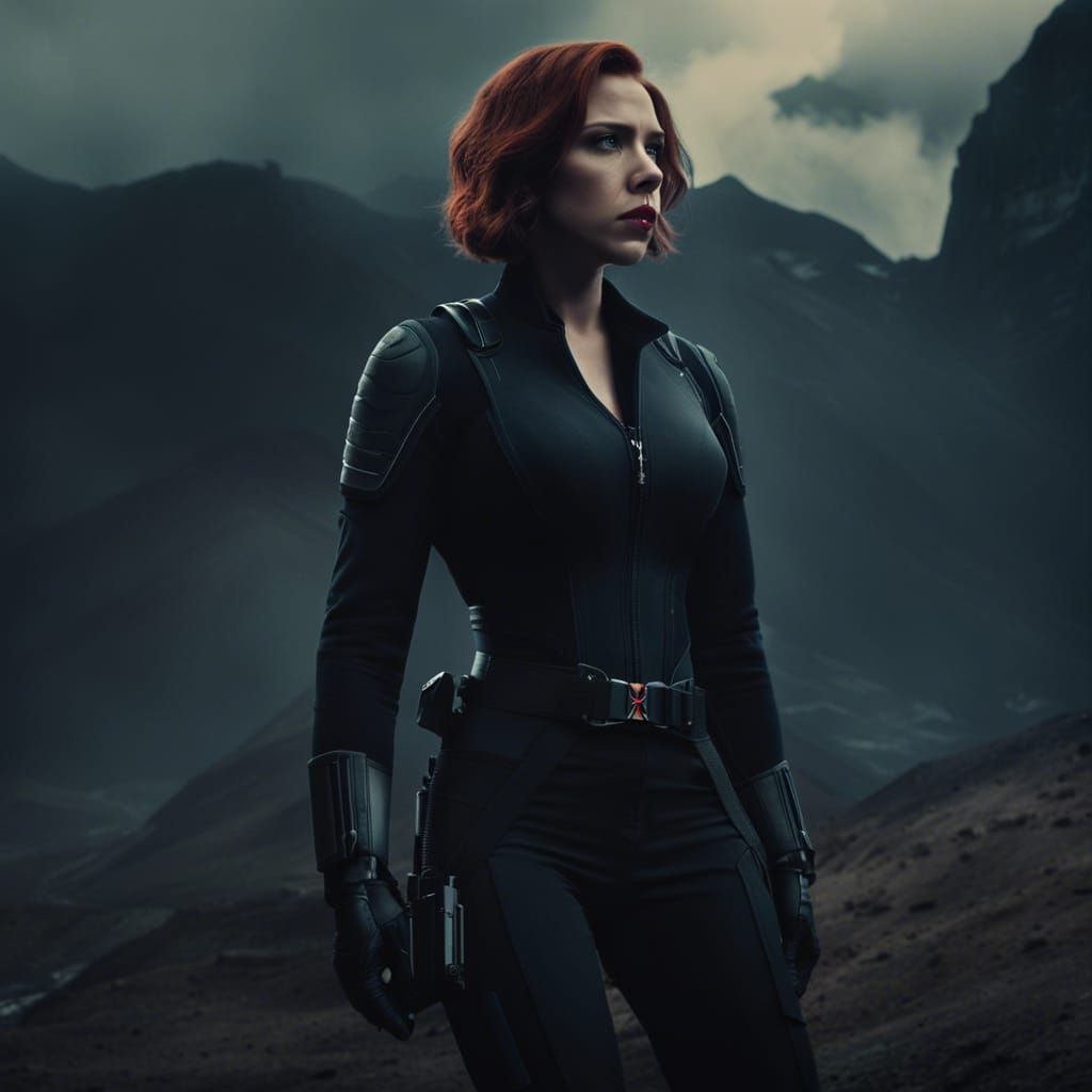 Scarlett Johansson as Black Widow in Film Still