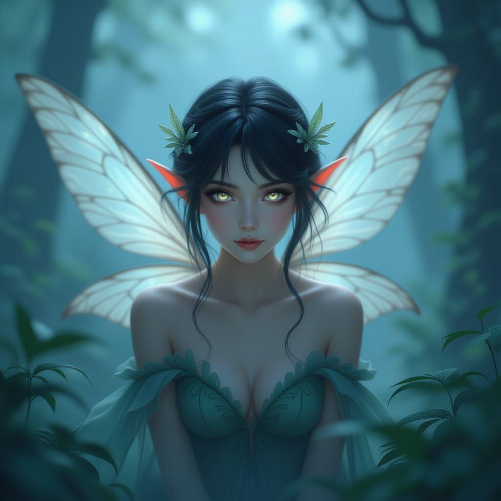 Mysterious Fairy Emerges From Forest Mist