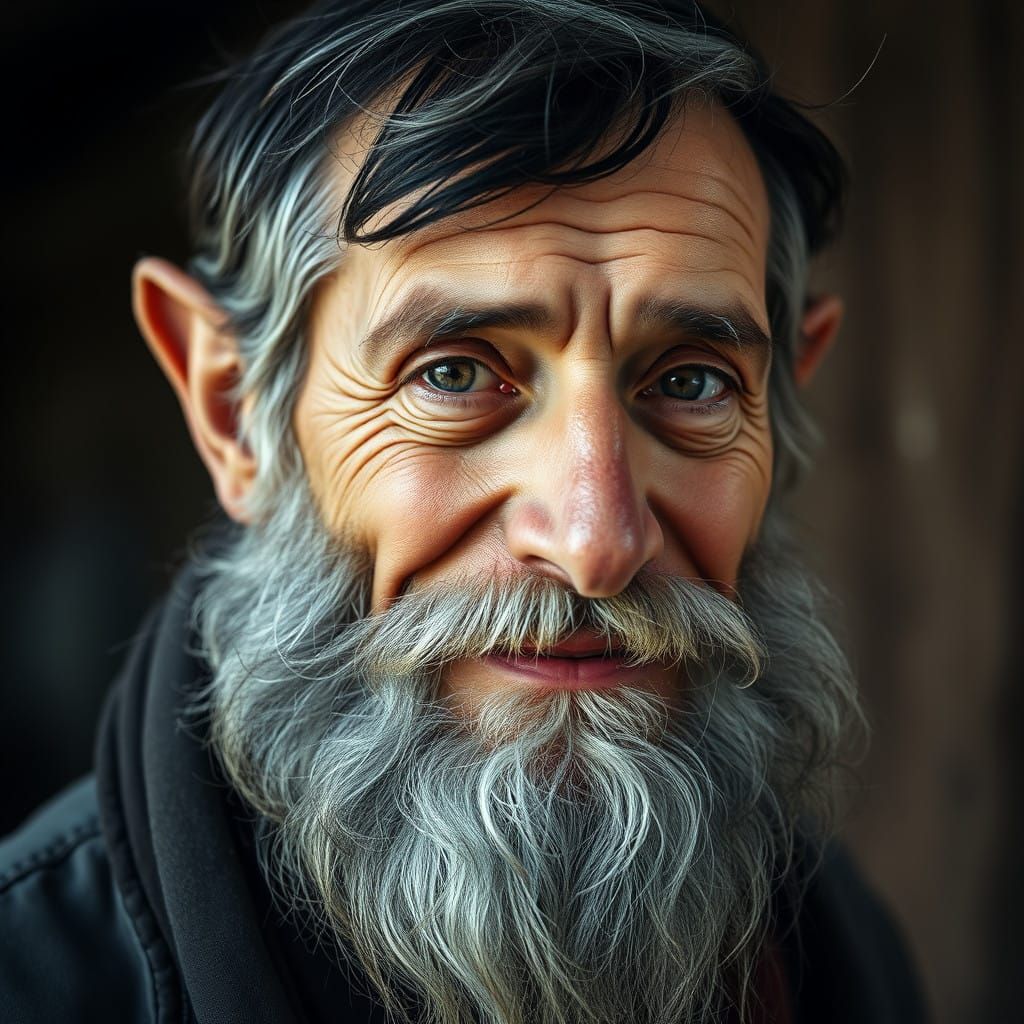 Weathered Hippie with a Rugged Aura