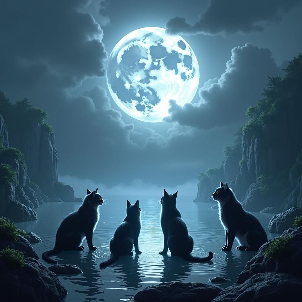 Warrior Cats Cover Art: Stormy Moon Pool