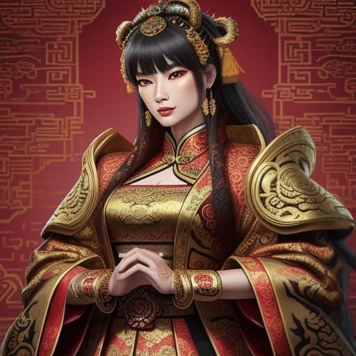 Tiger in Ornate Chinese Imperial Robes