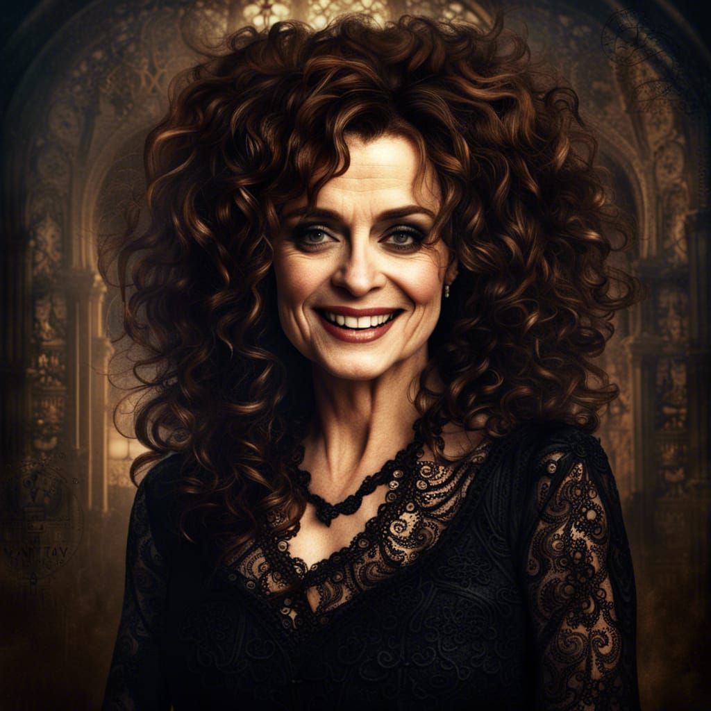 Elegant Woman with Lace in Detailed Fantasy Art