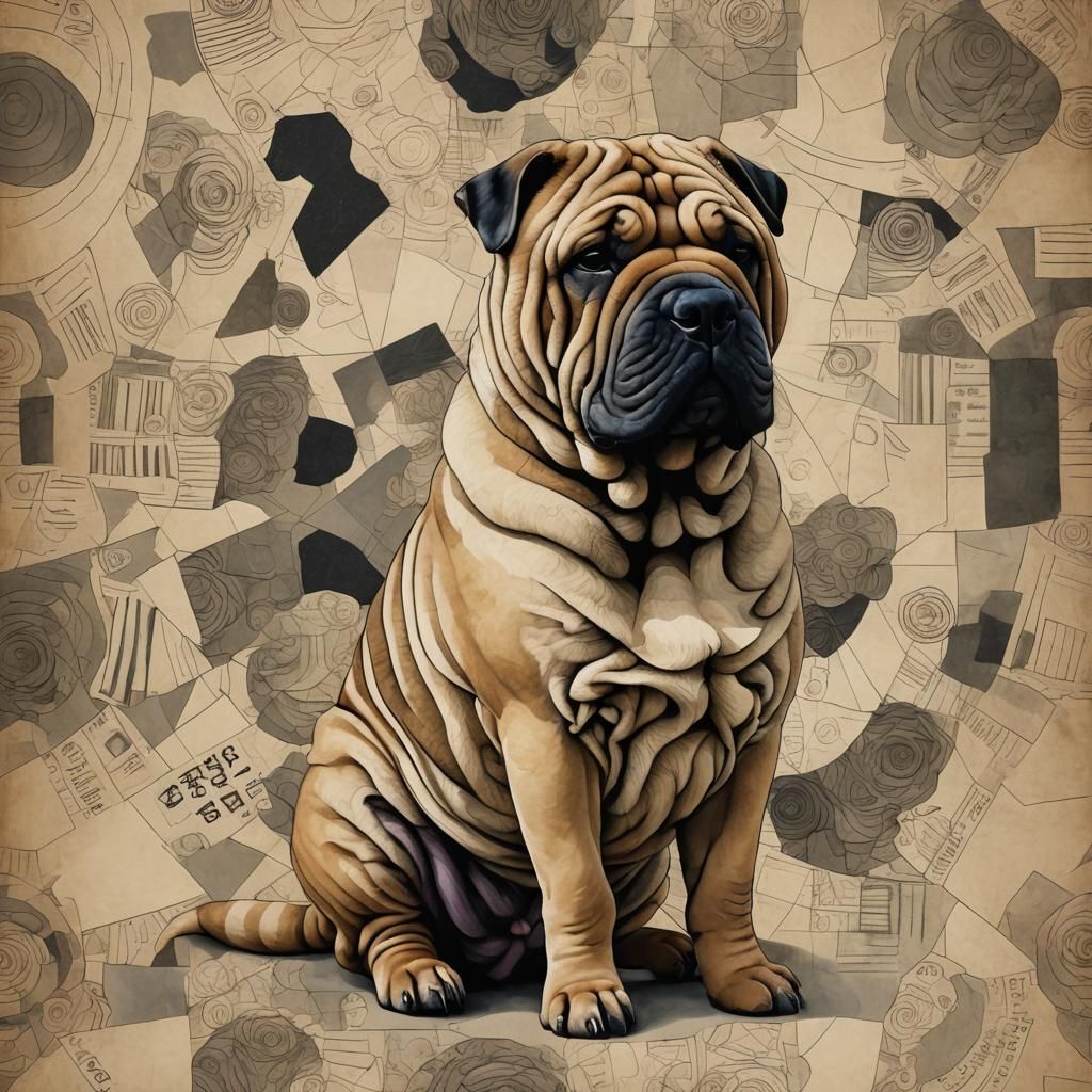 Dadaism Shar-pei Abstract Art