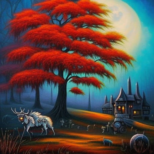 Knight Riding Bull in Graffiti Street Art Style