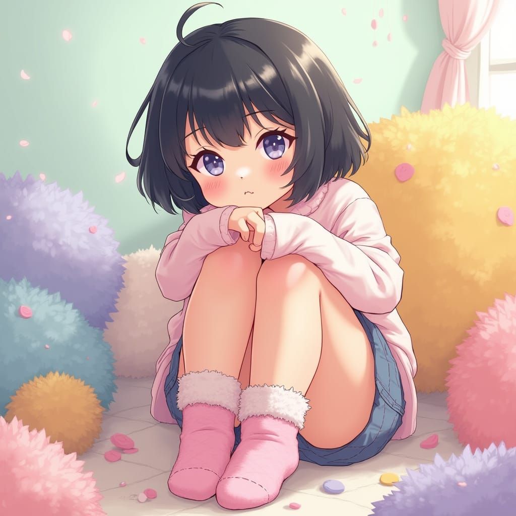 Anime Girl in Pastel Paradise