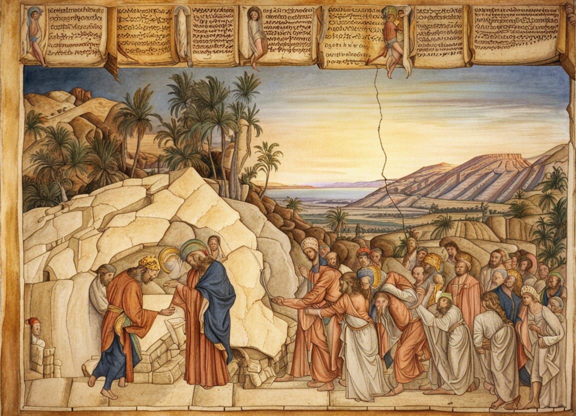 King Johnathan and Dead Sea Scrolls in Jerusalem