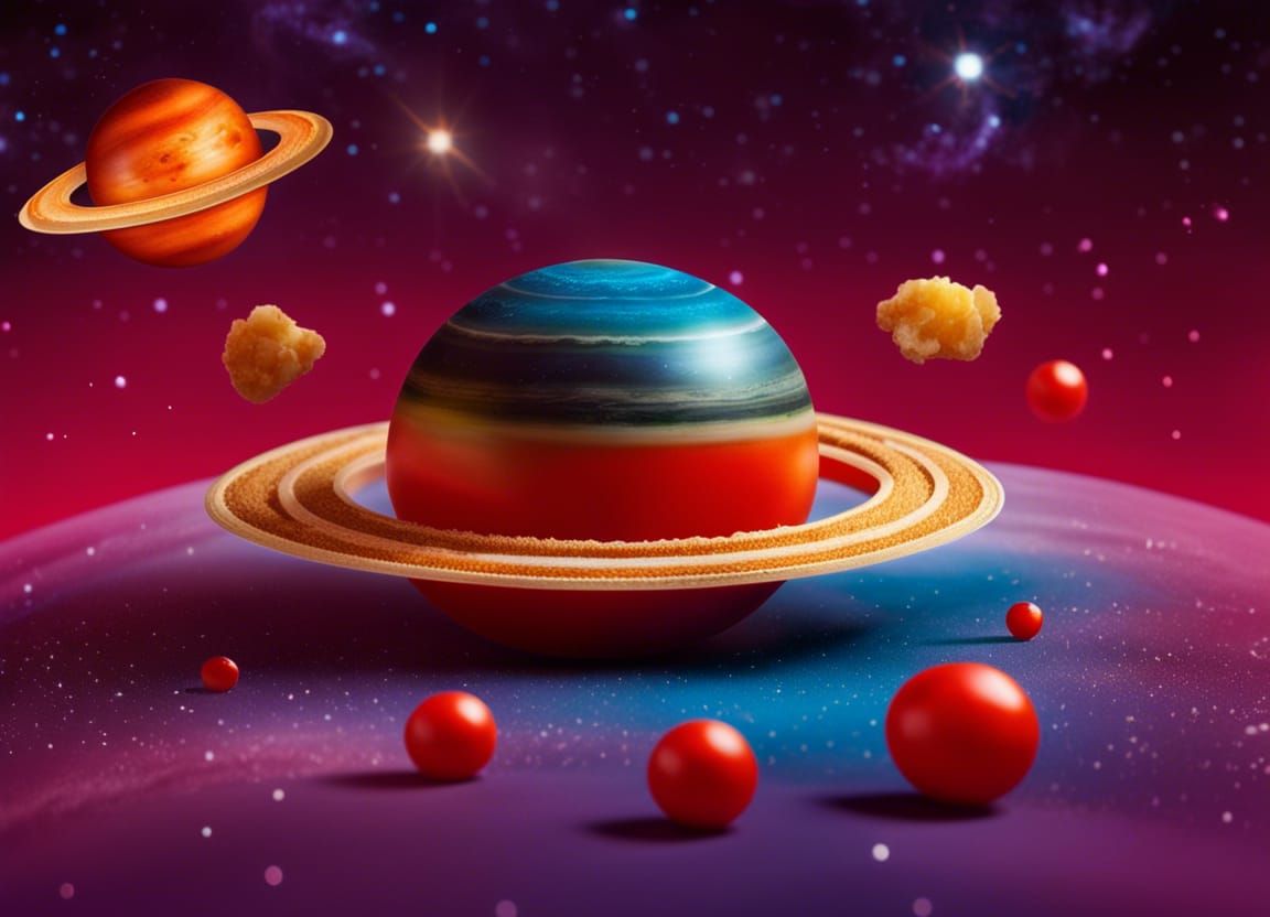 Tomato Saturn with onion rings