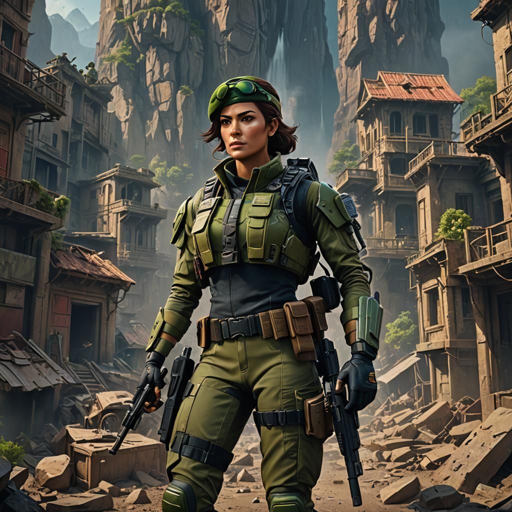 Lady Jaye: Detailed Matte Painting in 8K