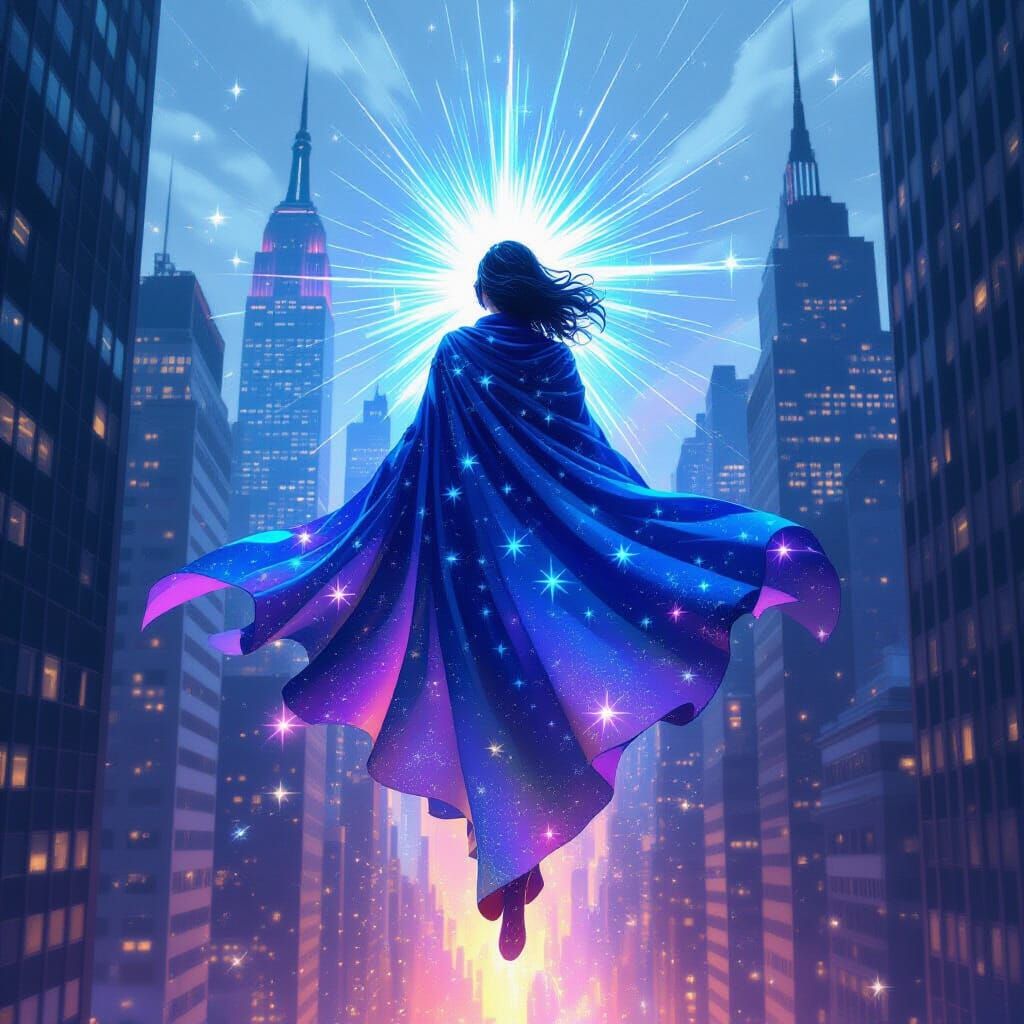 New York as Radiant Spirit in Ethereal Style