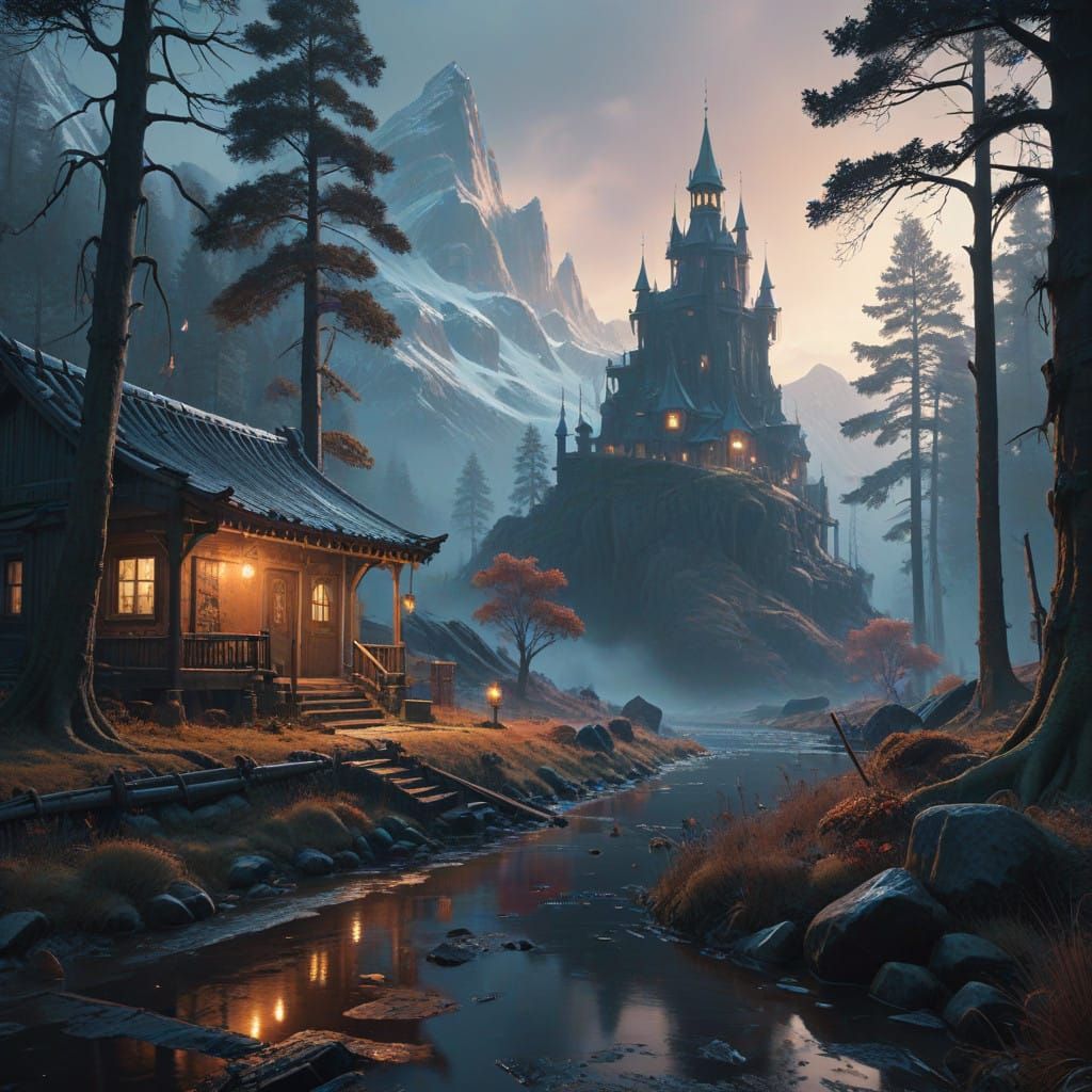 Dreamy Winter Scene Blends Reality and Fantasy in Stunning H...