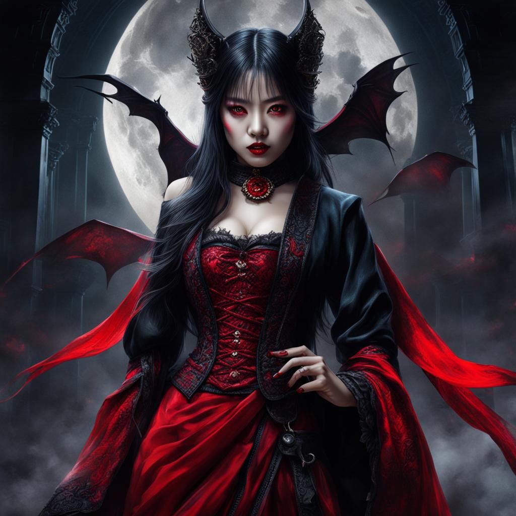 Beautiful Asian vampire girls
