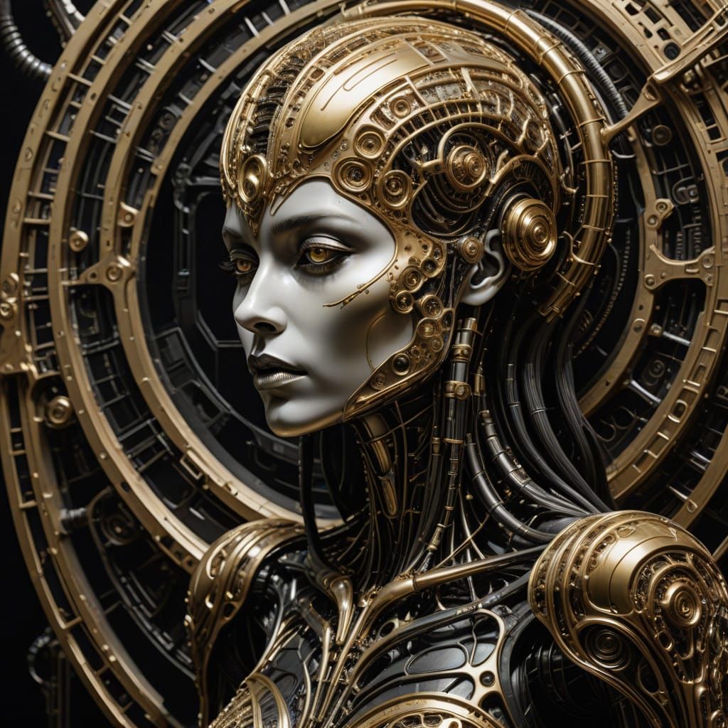 Luxurious Golden Treasure in a Futuristic Aesthetic