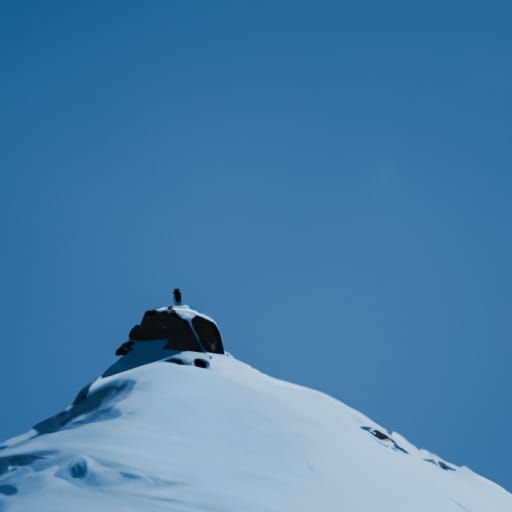 Snowy Mountain Peak with Yodeler