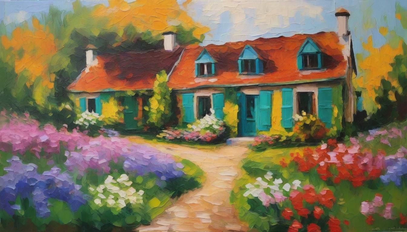 Giverny Garden House in Impasto Style