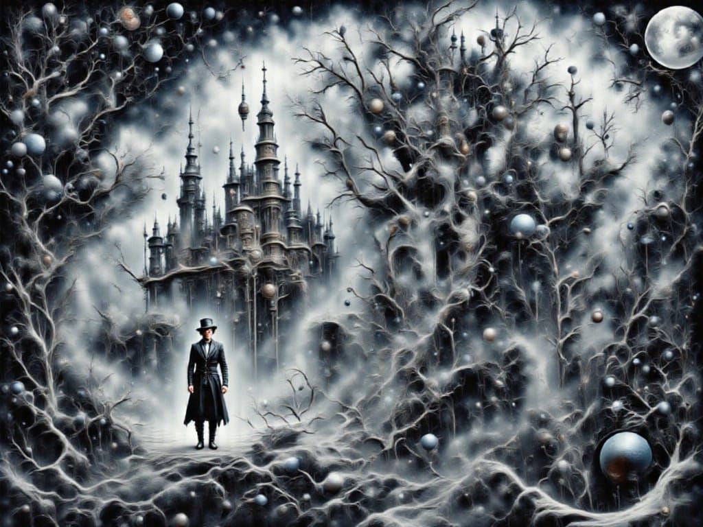 Steampunk Expedition on Mount Everest in Victorian Gothic St...