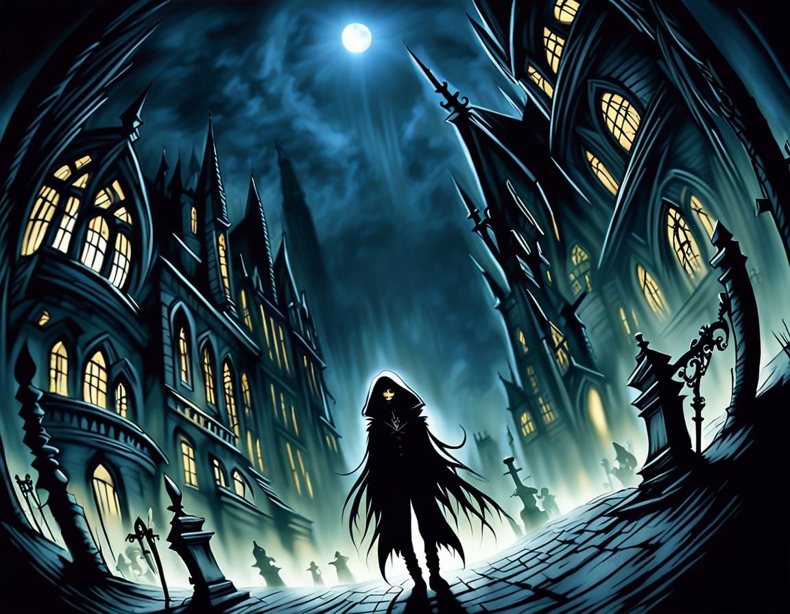 Mysterious Hooded Lady in Victorian London