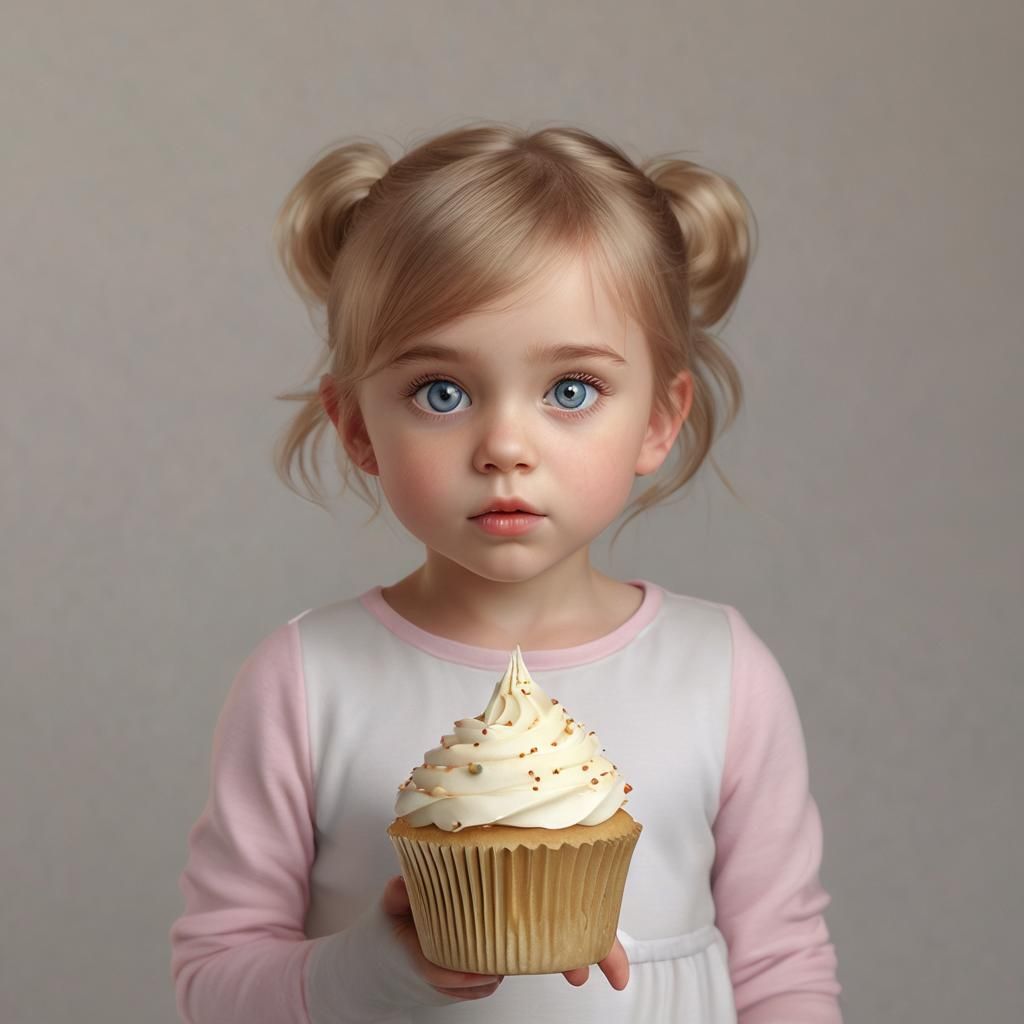 Cupcake with Luminous Eyes in Dynamic Lighting