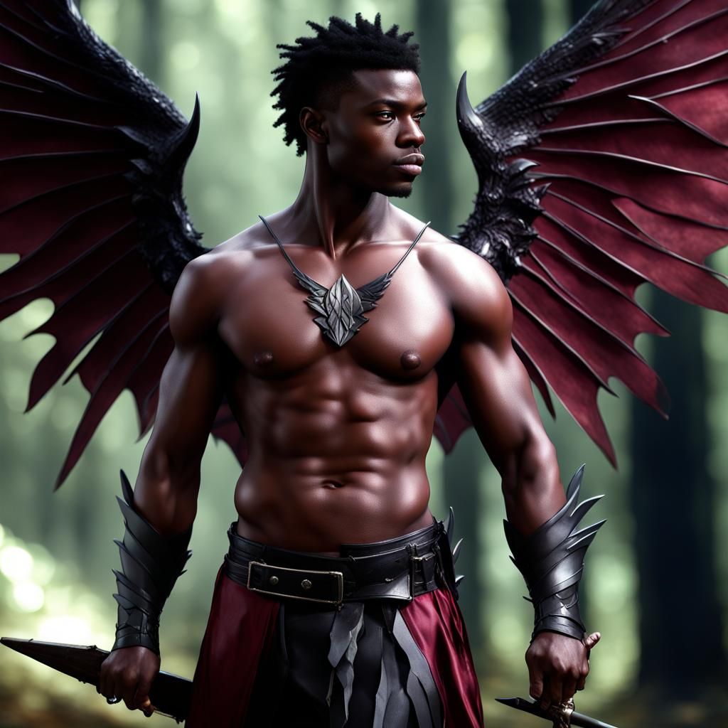 Epic African Fairy in Dark Fantasy Style
