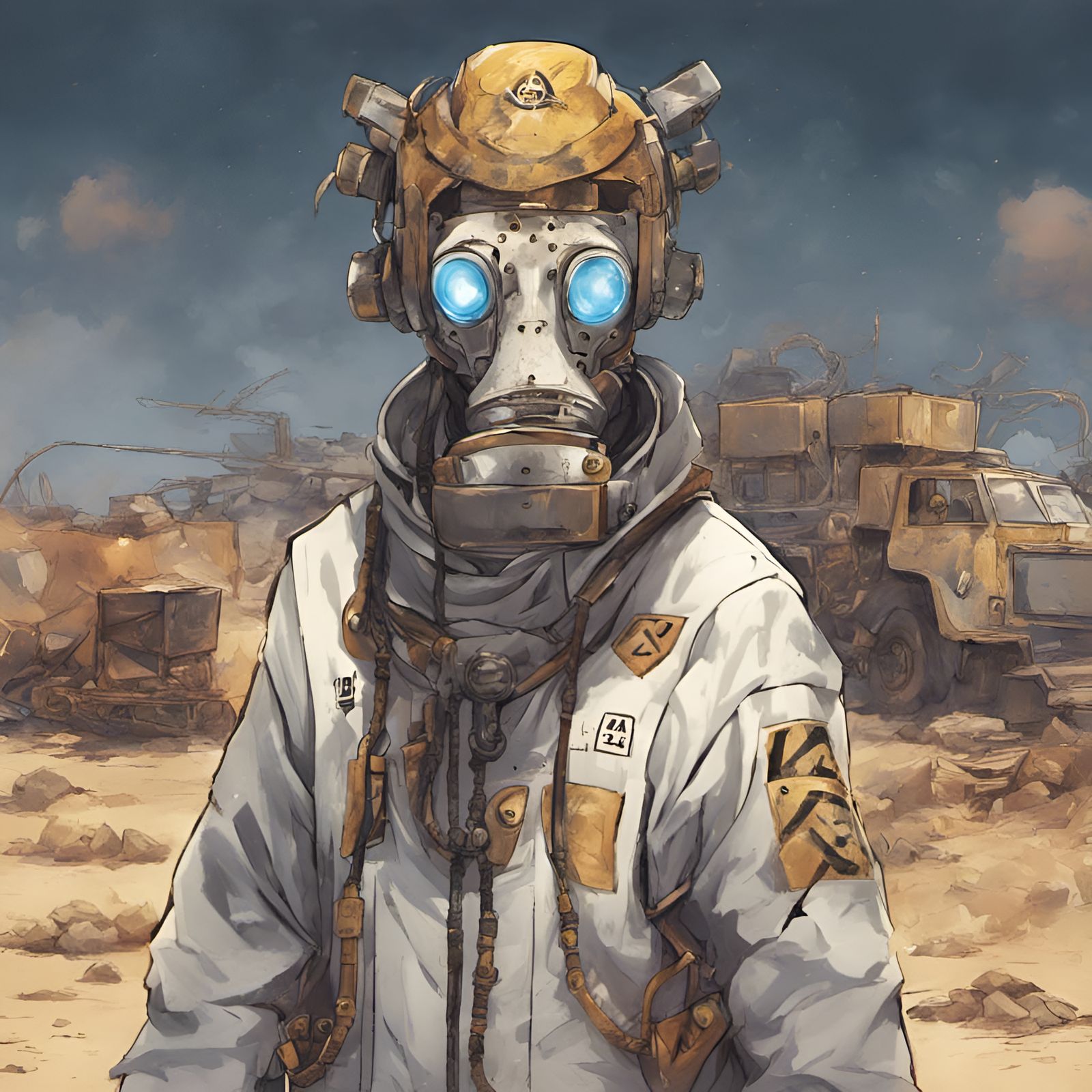 Hazmat Suit in Nuclear Wasteland, Anime Style