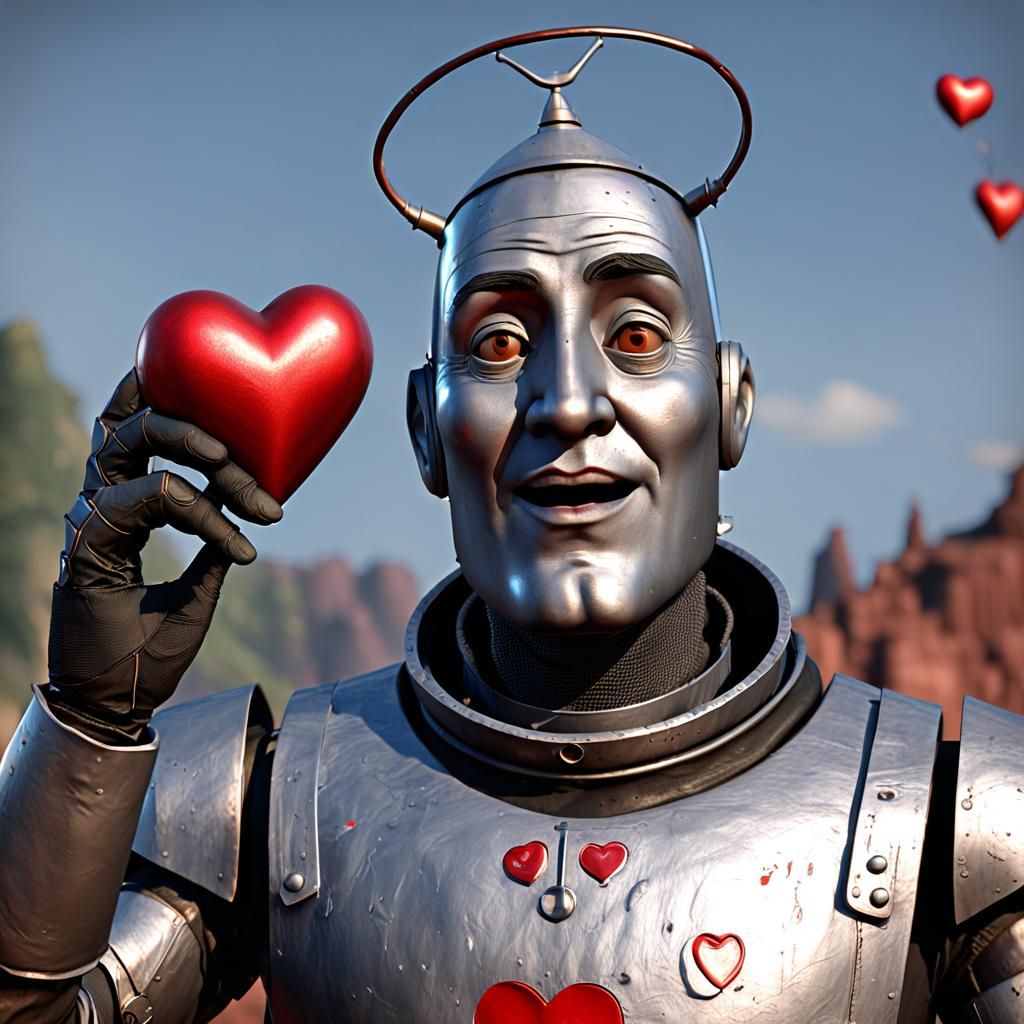 tin man singing if only I had a Heart while picturing a red ...
