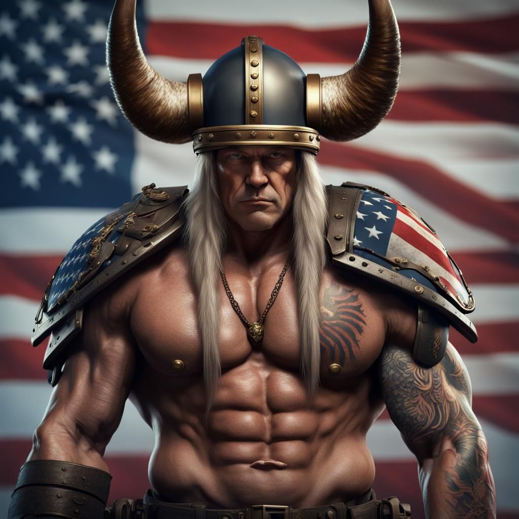 Viking Trump: Patriotic Warrior Concept Art