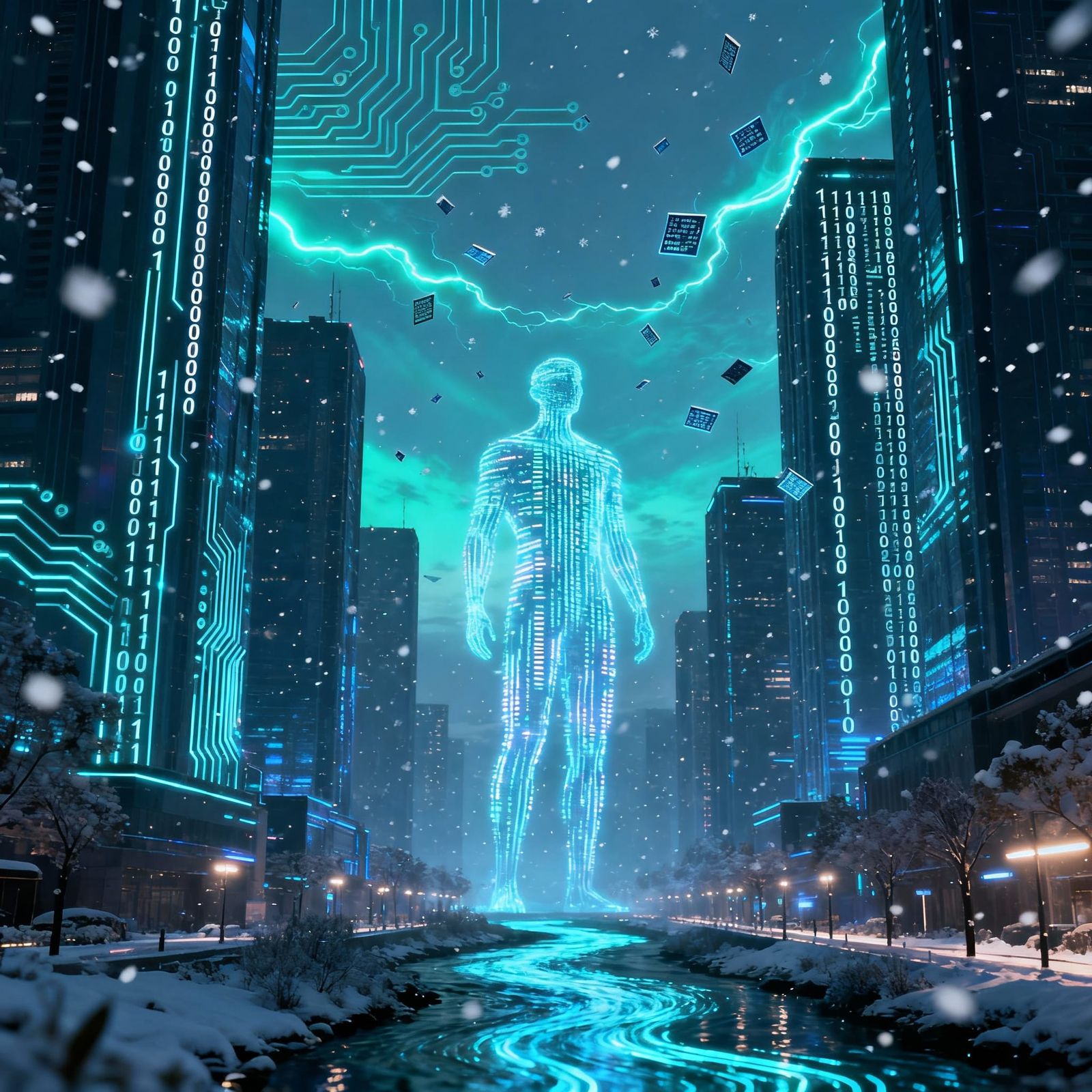 Digital Code World with Unreal Engine 5 Lighting