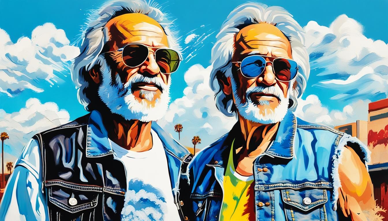 Tommy Chong in Warhol-Style Oil Painting