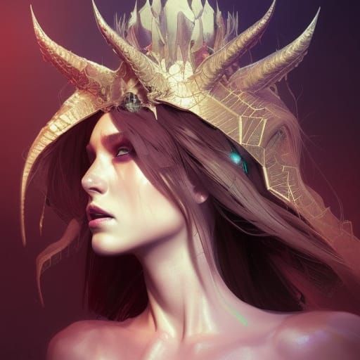 Demonic Queen: Hyperdetailed Portrait in Unreal Engine 5
