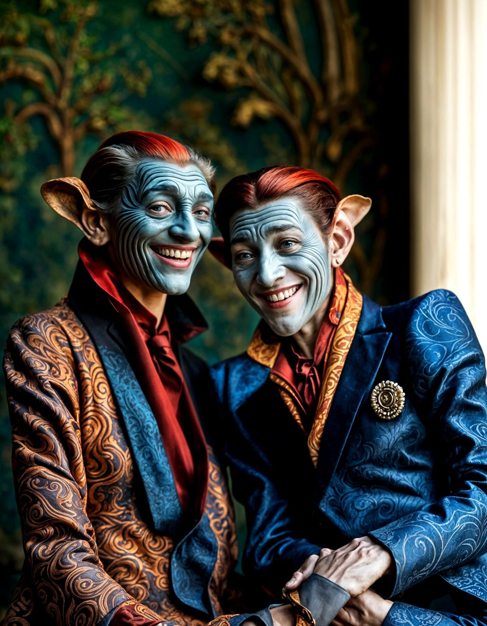 Surreal Alien Celebration in Restaurant: Professional Photog...