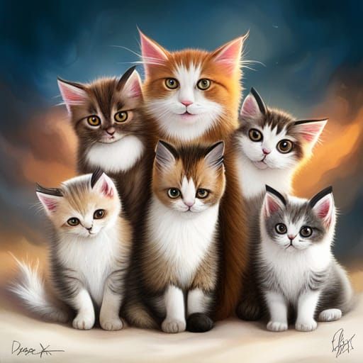 Demonic Kittens: An AI Generated Image