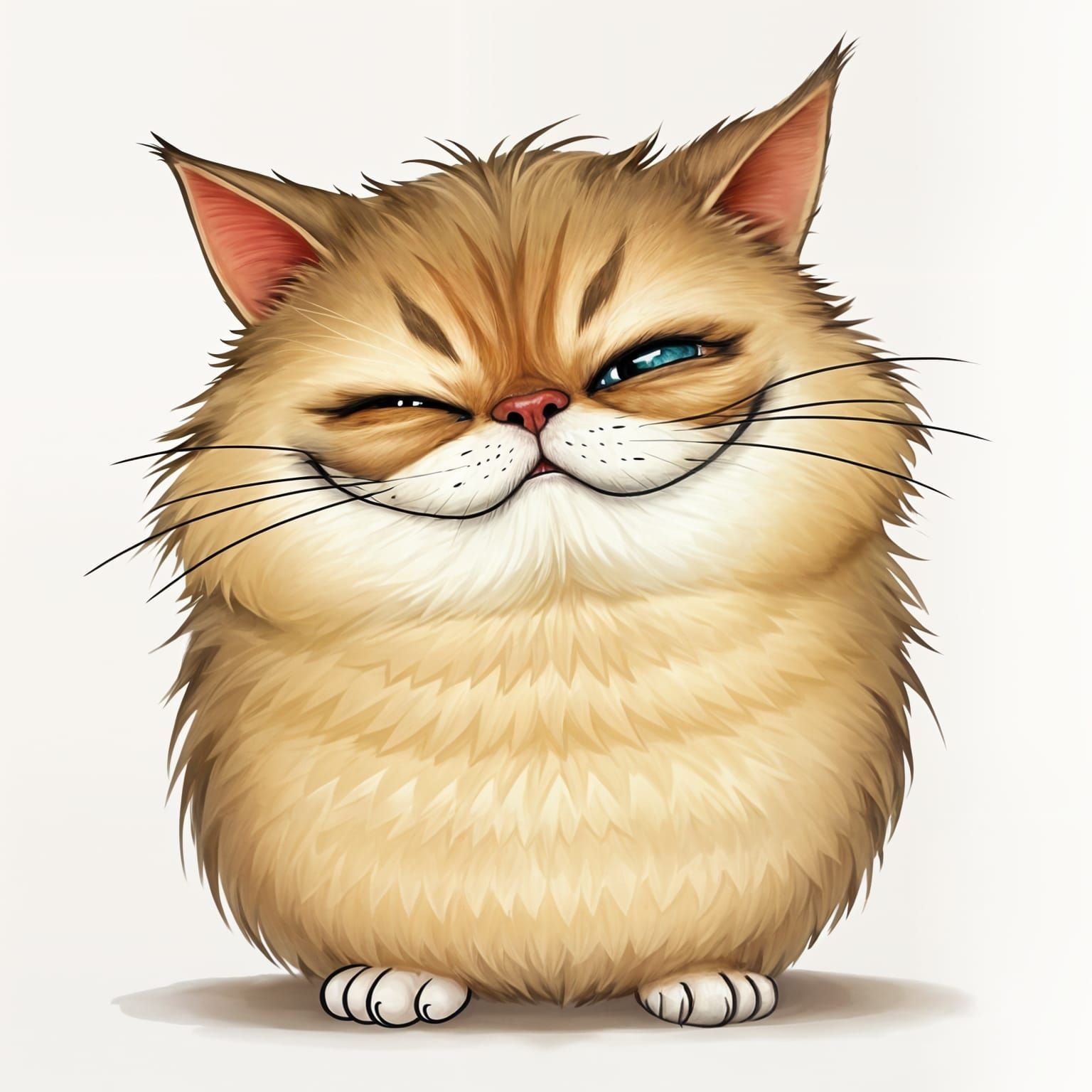 Sassy Overweight Cat Exudes Contempt