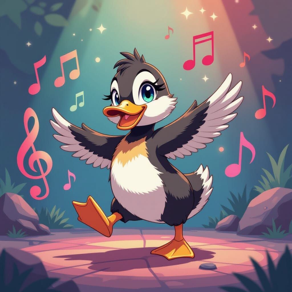 Duck Dances Rock and Roll: Manga Anime Art