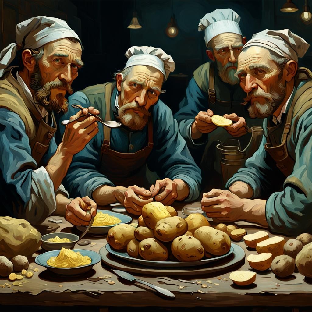 The Potato Eaters: Van Gogh Inspired Portrait