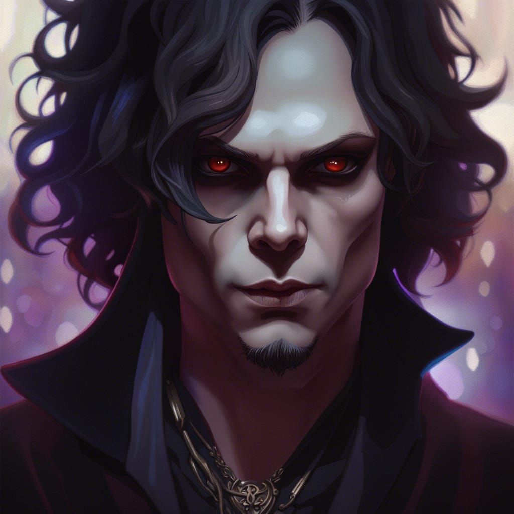 Ville Valo Vampire Portrait in Gothic Style
