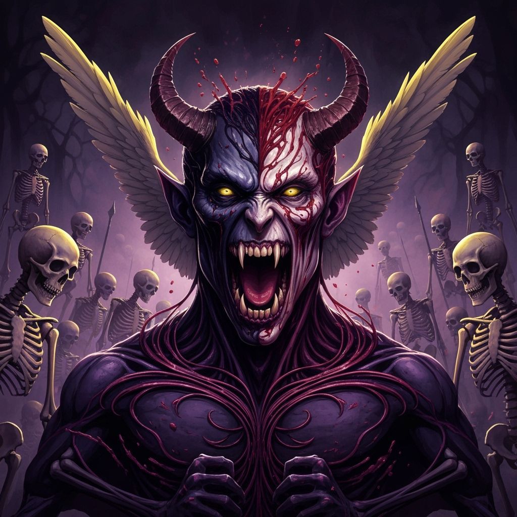 Menacing Vampire Made of Blood in Dark Fantasy Style