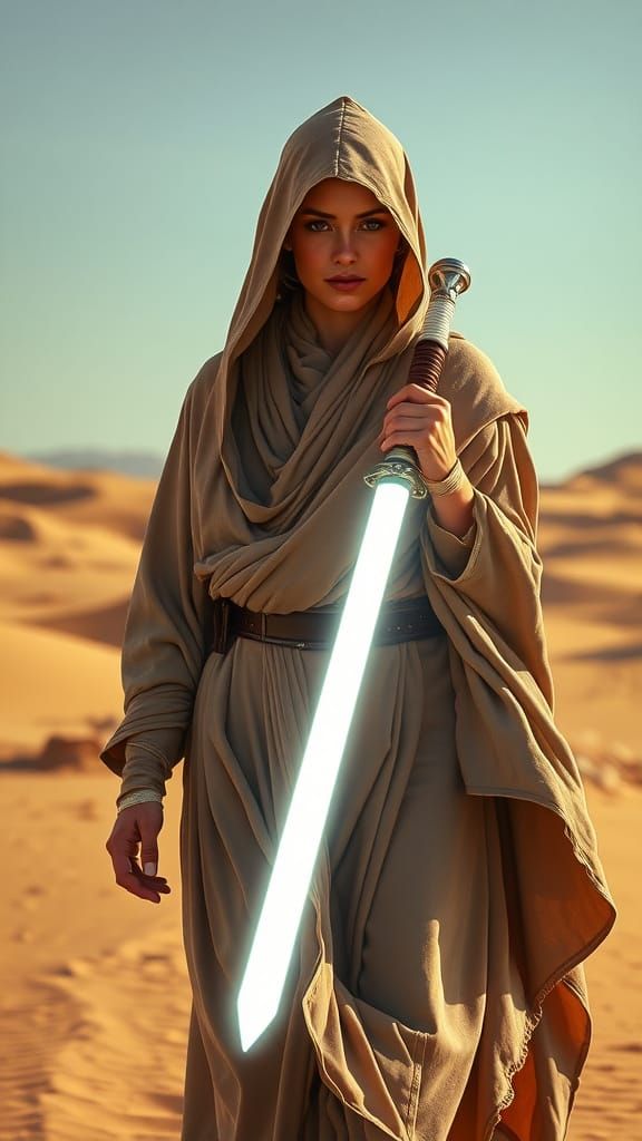 Ethereal Desert Jedi in Cinematic Glory