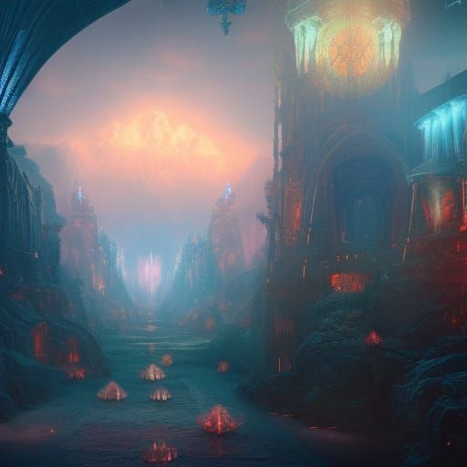 Detailed Horoscope Matte Painting in Deep Color