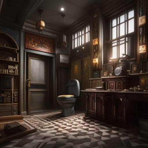 Darth Vader Toilet: Detailed Matte Painting