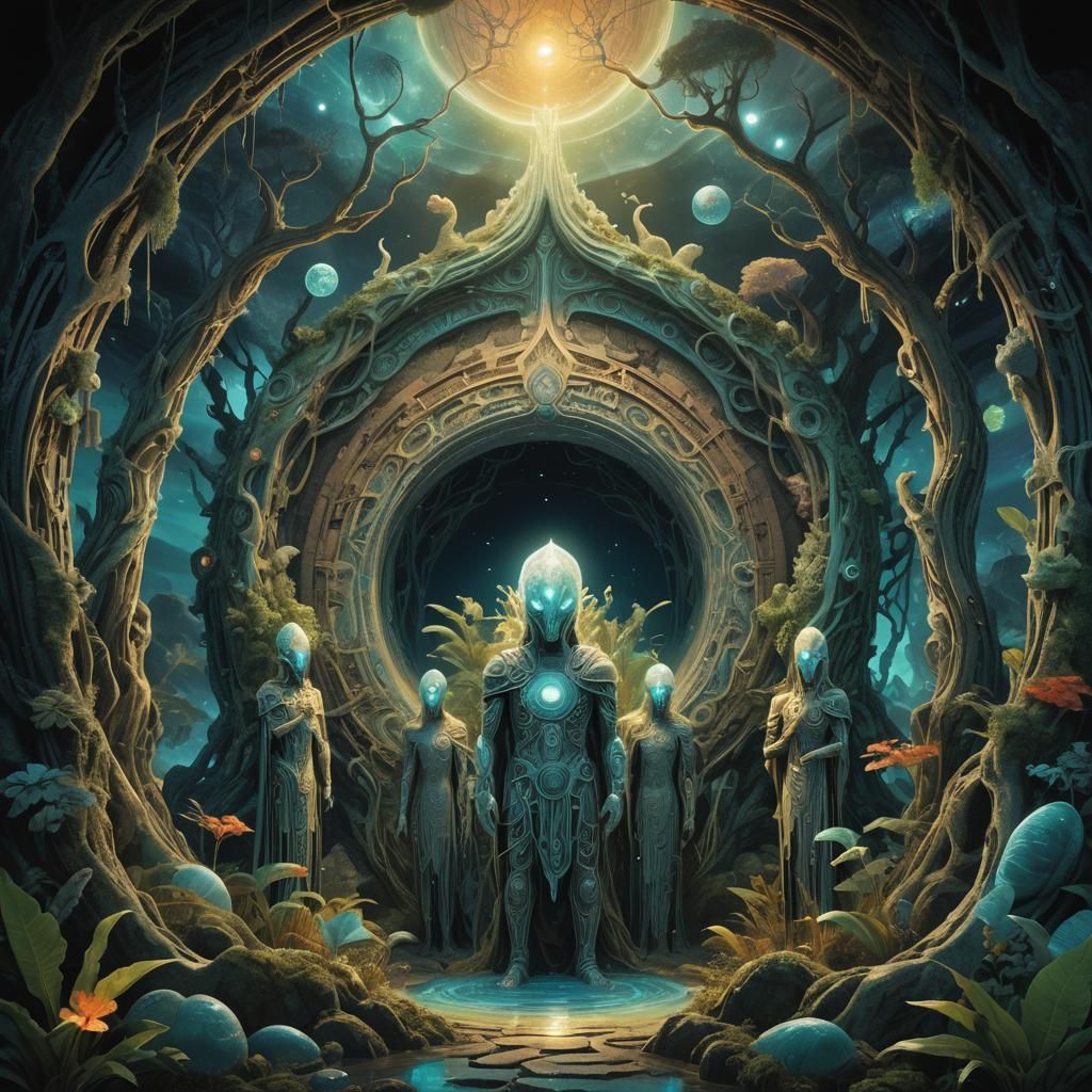 Mystical Beings Guard Hollow Earth Entrance