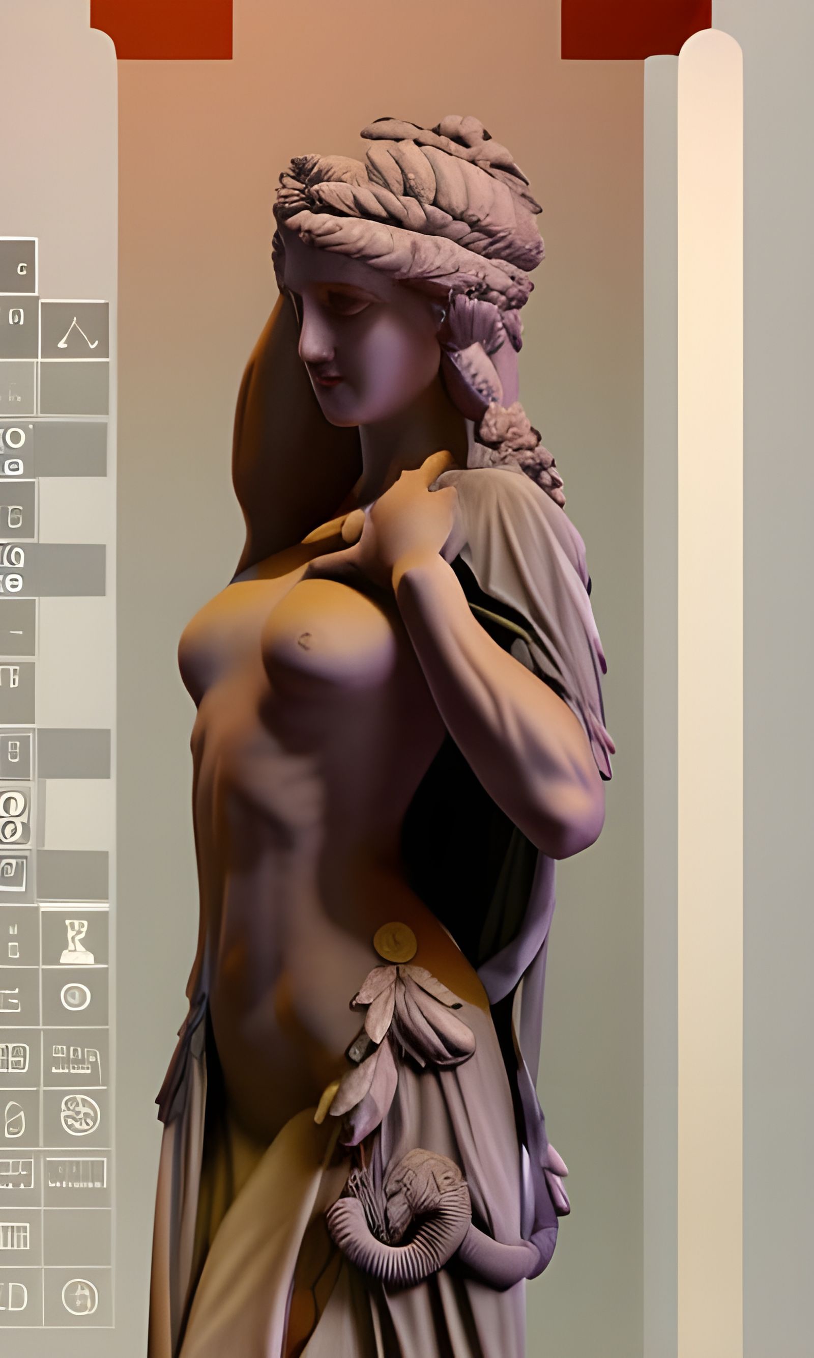 Goddess Marble Statue in Algarve Cave