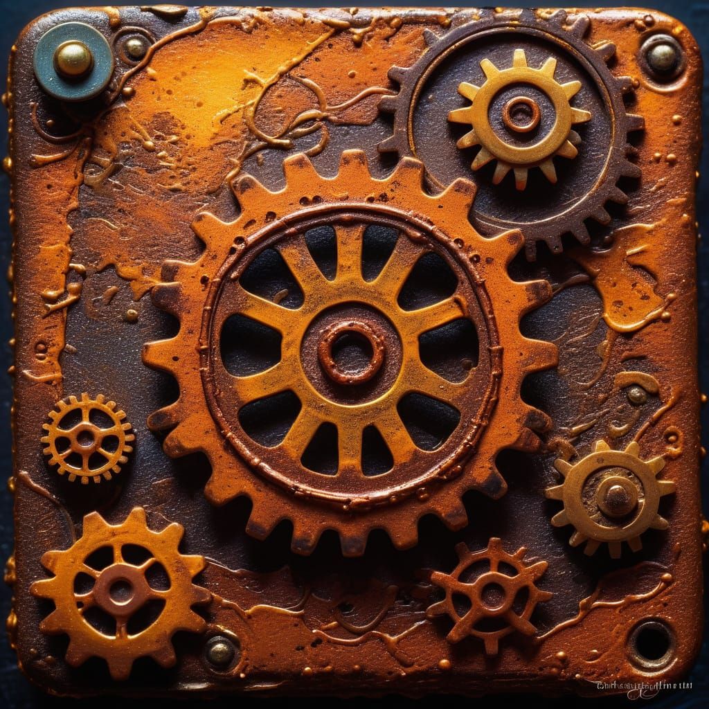 Steampunk Toast with Glowing Gear-Jam Pâté