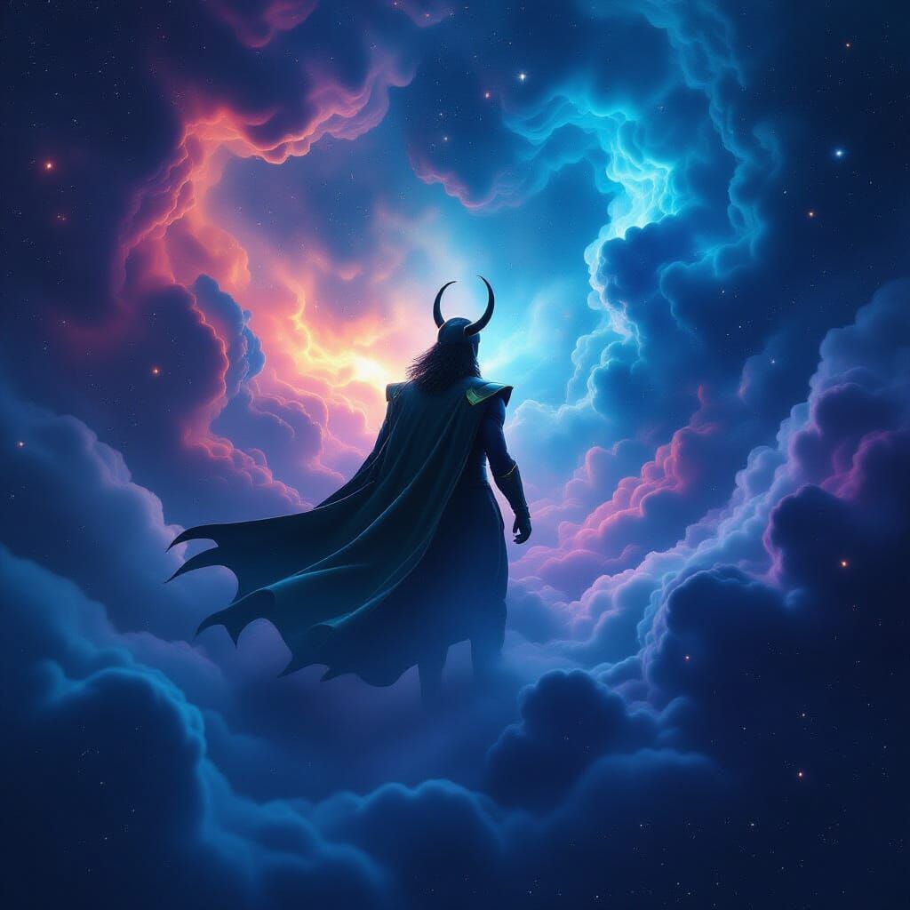 MCU Loki in Bioluminescent Ink Nebula